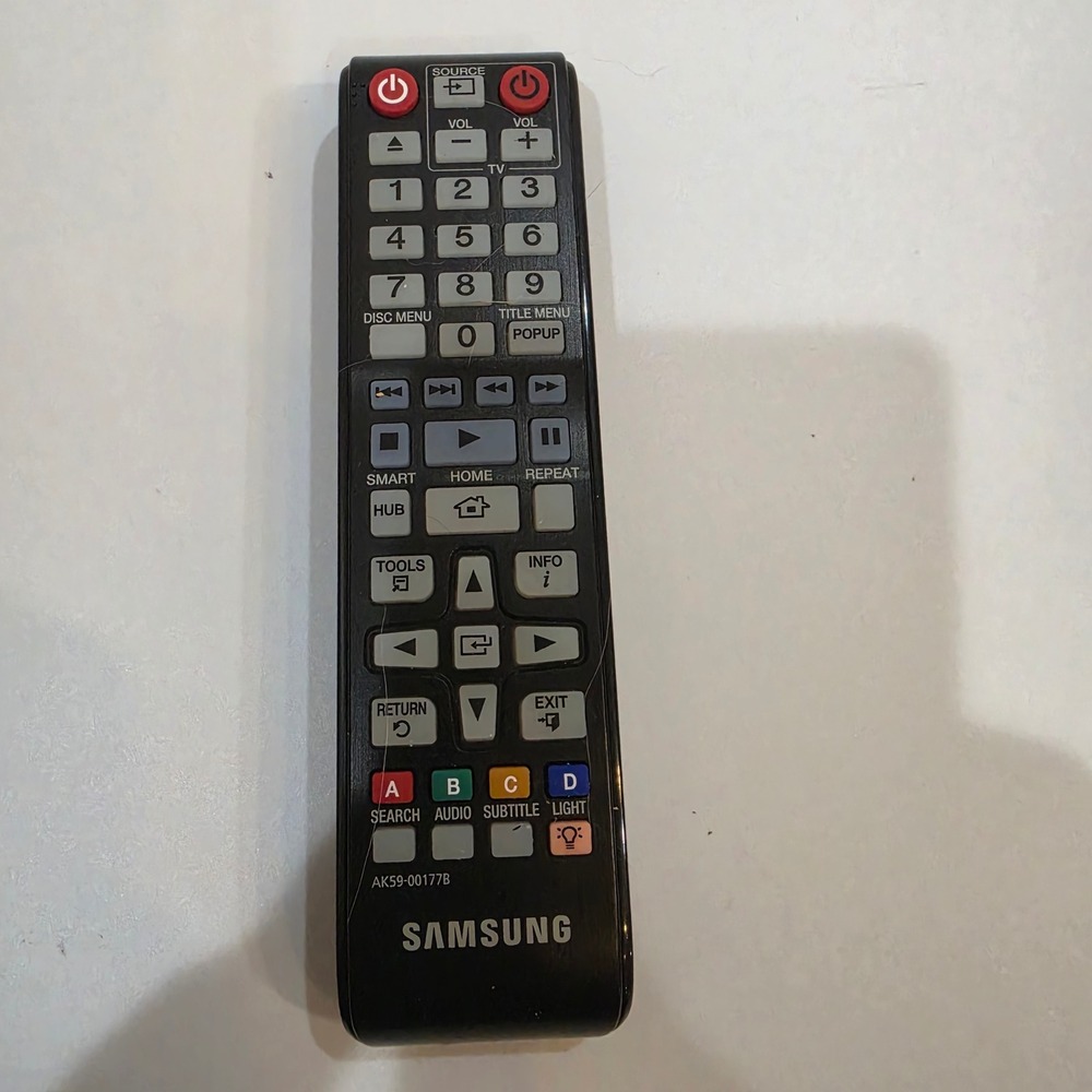 Samsung Remote Control AK59-00177B Black Good Smart Hub Disc Menu Replacement